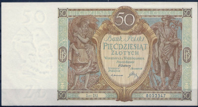 1929 r Banknot 50 zł  DU  UNC