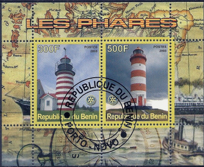 2008 r Benin Blok 167** Latarnie Świata