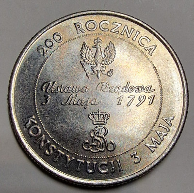 10 000 złotych - 200. rocznica Konstytucji 3 Maja