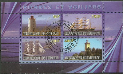  2009 r Dżibuti Blok 89** Latarnie Świata
