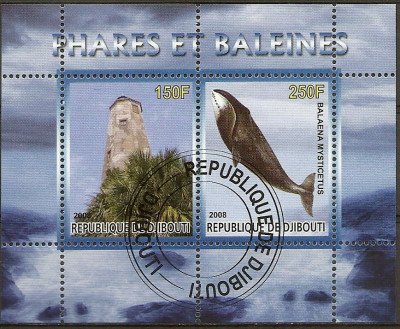  2008 r Dżibuti Blok 84** Latarnie Świata