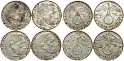 Lot monet 4 x 2 Reichmark