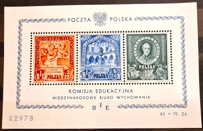 Polska 1946 - edukacja, blok 9** nr 22978