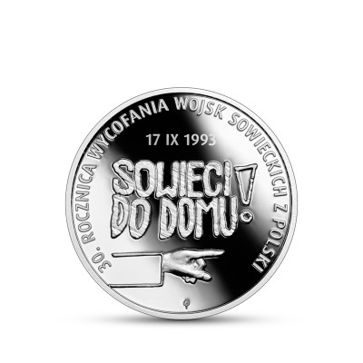 10zł Wycofanie wojsk sowieckich z Polski, 30. rocznica