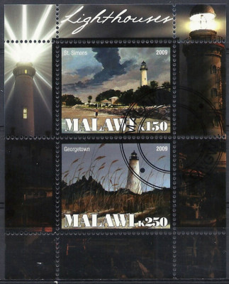 2009 r Malawi Blok 84** Latarnie Świata