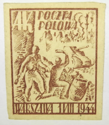 Pr&oacute;ba W 118 Powstańcza Poczta Wojskowa AK  Typ VI  ATEST