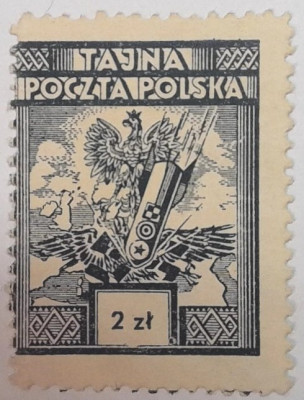 2 zł - Tajna Poczta Polska - 1943