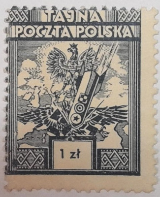 1 zł - Tajna Poczta Polska - 1943
