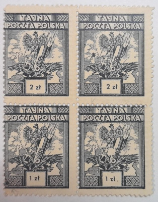 Tajna Poczta Polska - 1943 - czworoblok