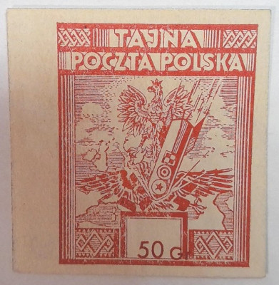 Fi 1A - 50 gr. - Tajna Poczta Polska - 1943