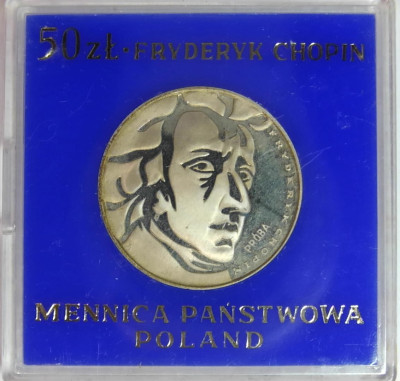 Pr&oacute;ba SREBRO 50 zł 1972 Fryderyk Chopin