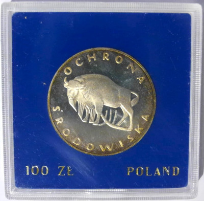 100 zł (1977) - Ochrona Środowiska - Żubr