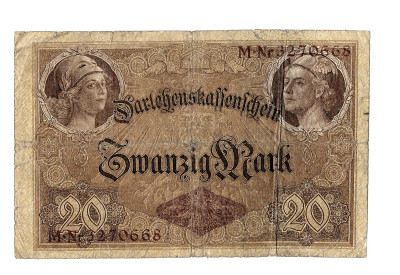 Niemcy - BANKNOT - 20 Marek 1914 seria M (25)