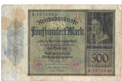 500 marek NIEMCY Funfhundert Mark 1922 (37)