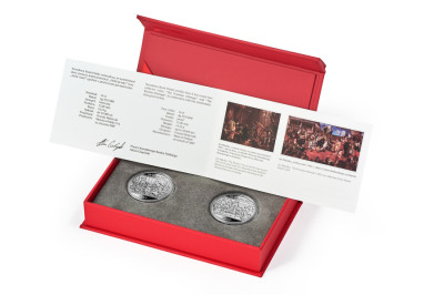  Zestaw 2 x 10 zł Hołd pruski, 10 zł Hołd ruski P-Ń