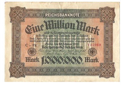 BANKNOT NIEMCY - 1000 000 marek - 1923 rok (46)  Super stan!