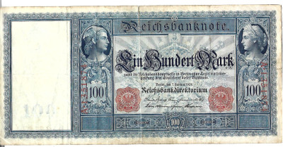 Niemcy - Cesarstwo - BANKNOT 100 Marek 1909 (11)