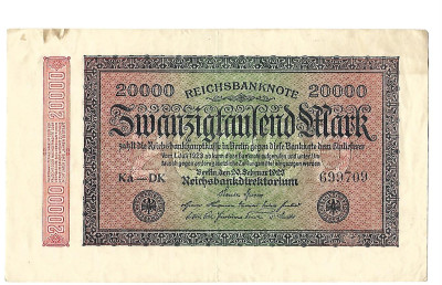 Niemcy - BANKNOT - 20 000 Marek 1923 seria Ka-DK  (51)
