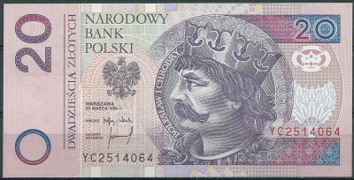1994 r Banknot 20 zł YC 2514064 UNC