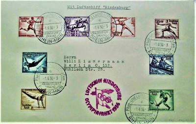 NIEMCY 1936-ZEPPELIN-przelot olimpijski.