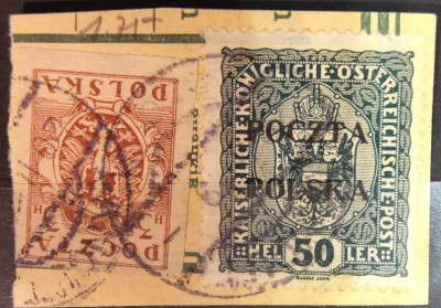 Fi 41 - 50 halerzy - Wydanie krakowskie na wycinku