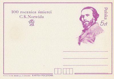 Cp 890 - 100 r. śm. C.K. Norwida