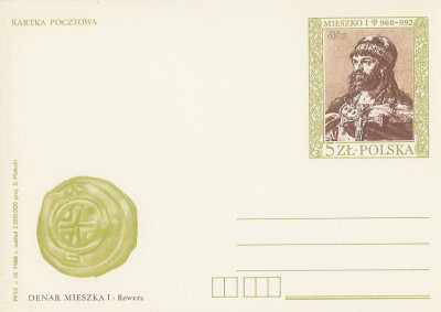Cp 937 s.1986.IX - Poczet kr&oacute;l&oacute;w Mieszko I