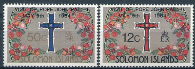 1984 Papież Mi 526 - 527** Wyspy Salomona