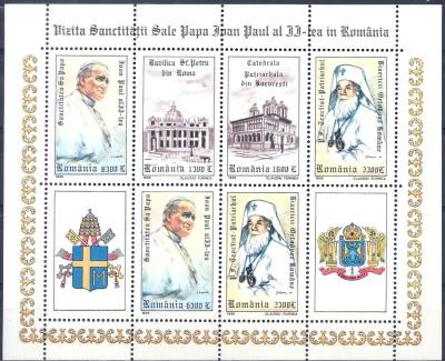 1999 Papież Blok 85** Rumunia