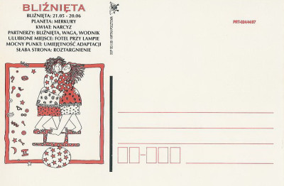 bez. Gdańsk 1999.II.03 - znaki zodiaku Bliźnięta