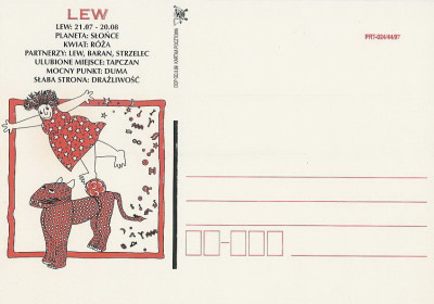 bez. Gdańsk 1999.II.05 - znaki zodiaku Lew