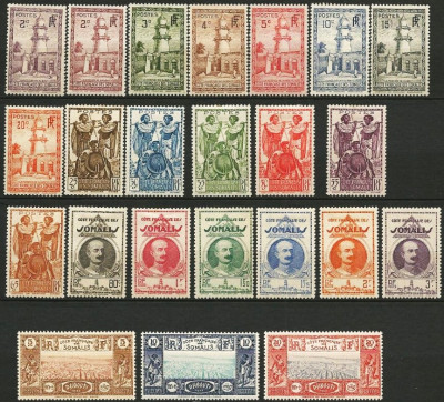 SOMALI FRANCUSKIE 1938 - kompletna seria.