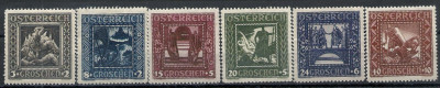 1926 r Austria Mi 510 - 515**