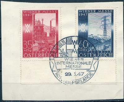 1947 r. Austria  Mi 733 - 734