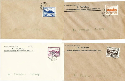 JERSEY 1943-OKUPACJA NIEMIECKA KOMPLET FDC!