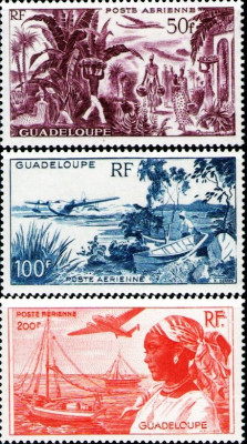 GWADELUPA 1947-poczta lotnicza.Kompletna seria.