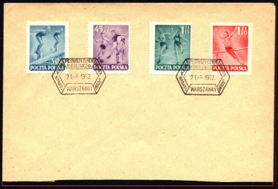 FDC 1952 S-040 Fi 612-15 Święto Kultury Fizycznej