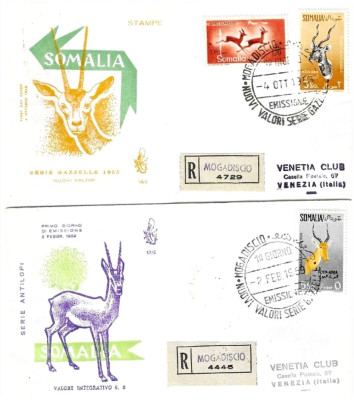 SOMALIA 1959 FDC-koperty polecone.