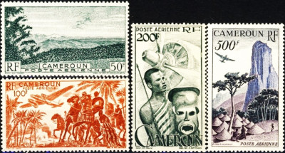 KAMERUN 1947-1952-POCZTA LOTNICZA-kompletna seria.
