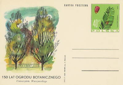 Cp 377 - 150-lat Ogrodu Botanicznego w Warszawie