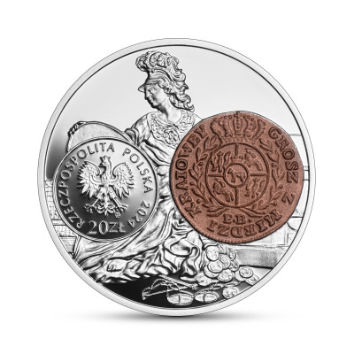 20 zł Grosz z miedzi krajowej Stanisława Augusta