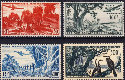 FRANCUSKA AFRYKA R&Oacute;WNIKOWA 1947-1952-kompletna seria.