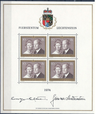 1974 r Liechtenstein Blok 12**