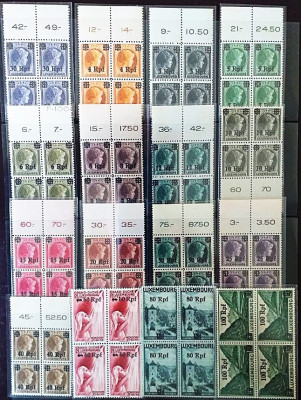 LUKSEMBURG 1940 MNH**-kompletna seria w czw&oacute;rkach.