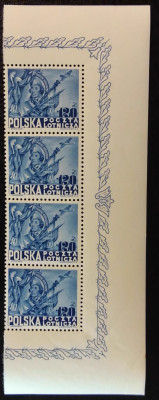 Polska 1948 Fi 491 z arkusika z marginesem