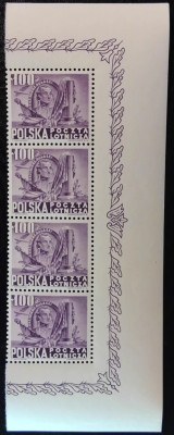 Polska 1948 Fi 490 z arkusika z marginesem