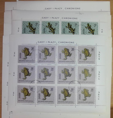 Fi 1245 - 1256 Arkusiki - Gady i płazy - kasowane