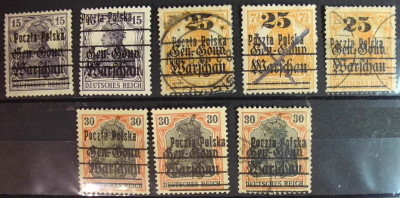 Zestaw znaczk&oacute;w z serii 6-16 - kasowane i podlepkowe