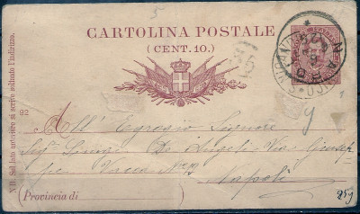 1892 Włochy Karta Pocztowa