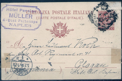 1903 Włochy Karta Pocztowa